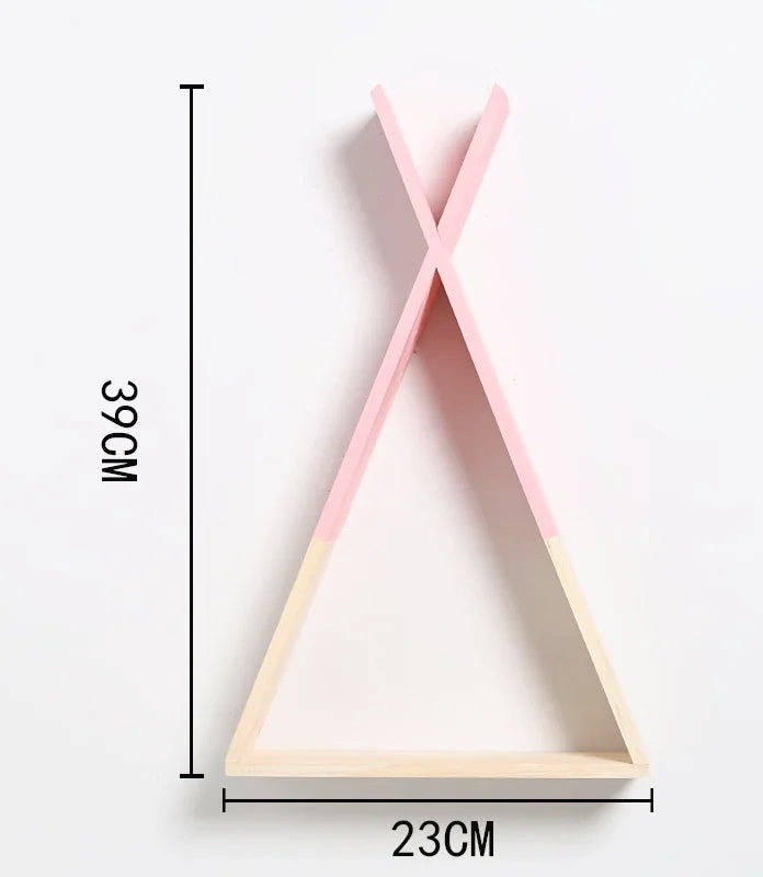Dreieckiges Wandregal aus Holz – stilvolle Aufbewahrung und Dekoration 