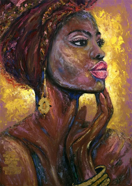 Tableau Abstrait Femme Africaine – Art sur Toile