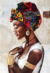 Tableau Abstrait Femme Africaine – Art sur Toile