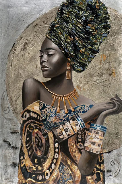 Tableau Abstrait Femme Africaine – Art sur Toile