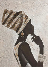 Tableau Abstrait Femme Africaine – Art sur Toile