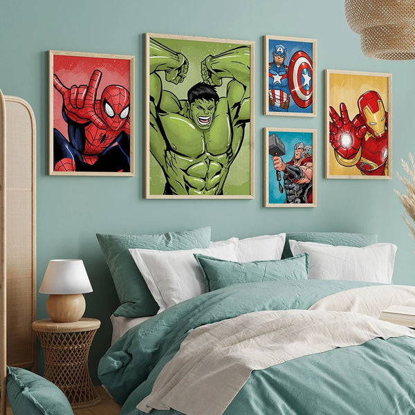 Marvel-Superhelden-Poster – Leinwanddruck 