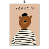 Affiches Animaux Doux & Poétiques – Décoration Murale pour Chambre d'Enfant