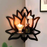 Étagère Murale Lotus – Décoration Zen pour Bougies & Objets Déco