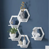 Étagère Murale Hexagonale – Design Scandinave en Bois pour Déco & Rangement