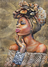 Tableau Abstrait Femme Africaine – Art sur Toile