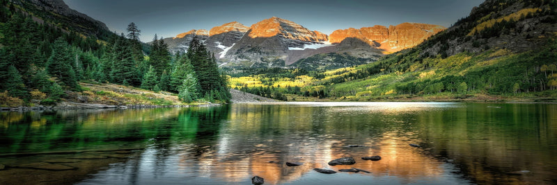 Tableau Panoramique Lac & Montagne – Sérénité Naturelle