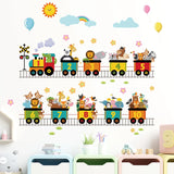 Stickers Muraux Train des Animaux – Décoration Enfant