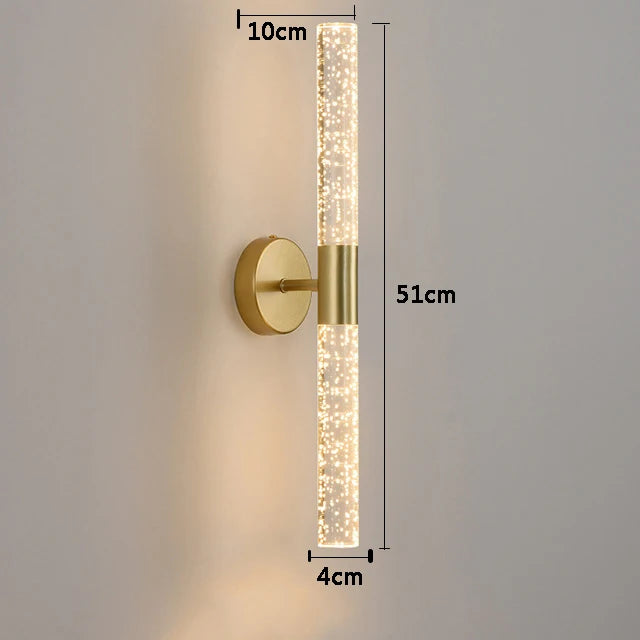 Applique Murale LED Cristal Bulle – Éclairage Moderne et Élégant pour Chambre, Salon, Couloir