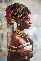 Tableau Abstrait Femme Africaine – Art sur Toile