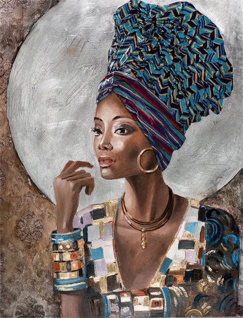 Tableau Abstrait Femme Africaine – Art sur Toile